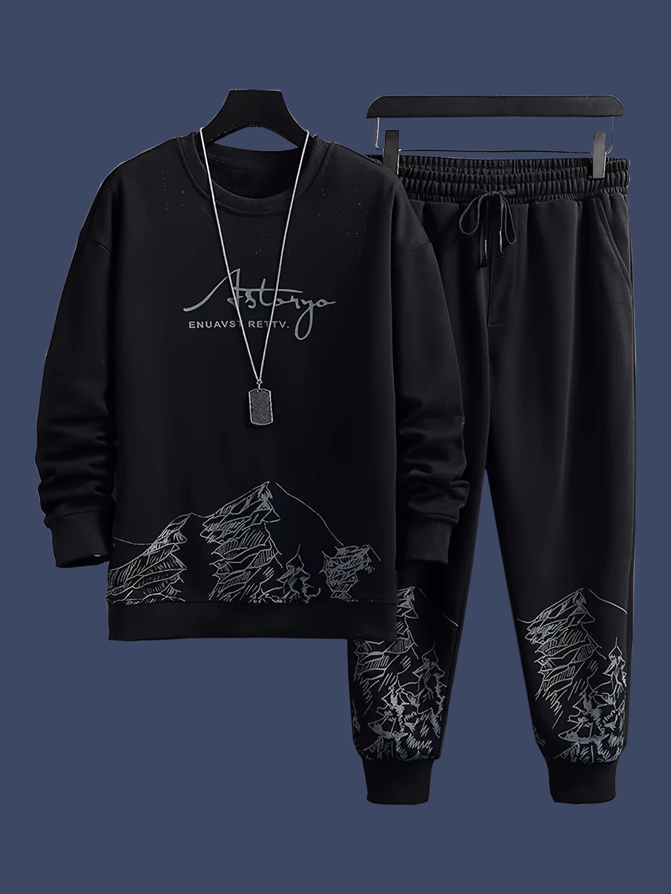 Sports suit for men, spring and autumn hoodie, autumn casual men's wear, paired with one set