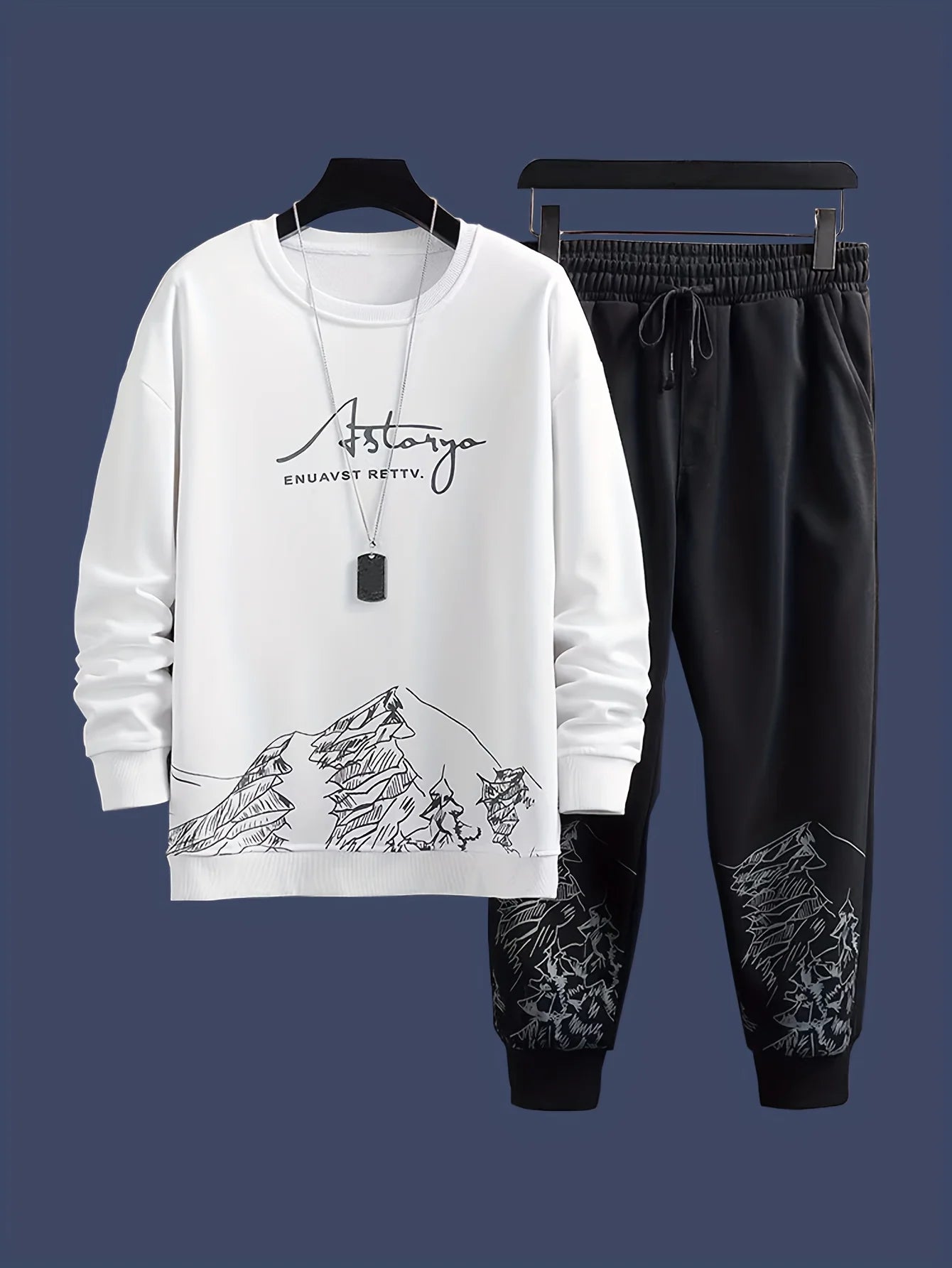 Sports suit for men, spring and autumn hoodie, autumn casual men's wear, paired with one set