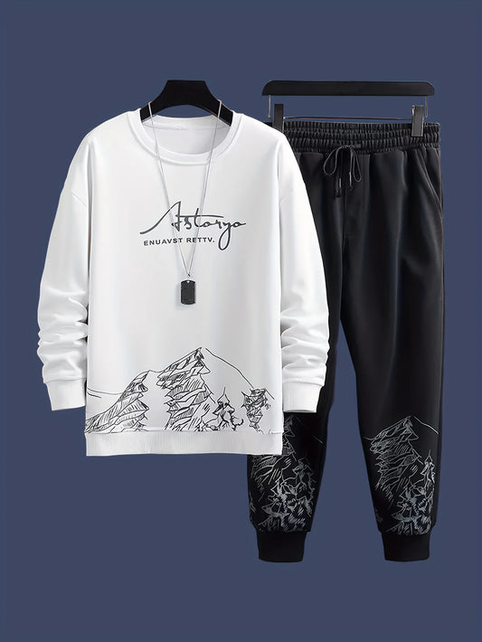 Sports suit for men, spring and autumn hoodie, autumn casual men's wear, paired with one set